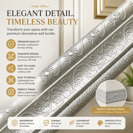 Self-Adhesive 3D Wall Trim and Baseboard Decor
