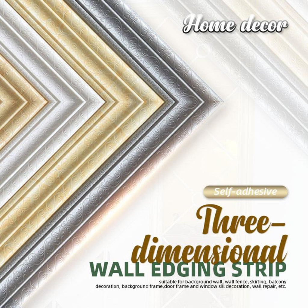 Self-Adhesive 3D Wall Trim and Baseboard Decor
