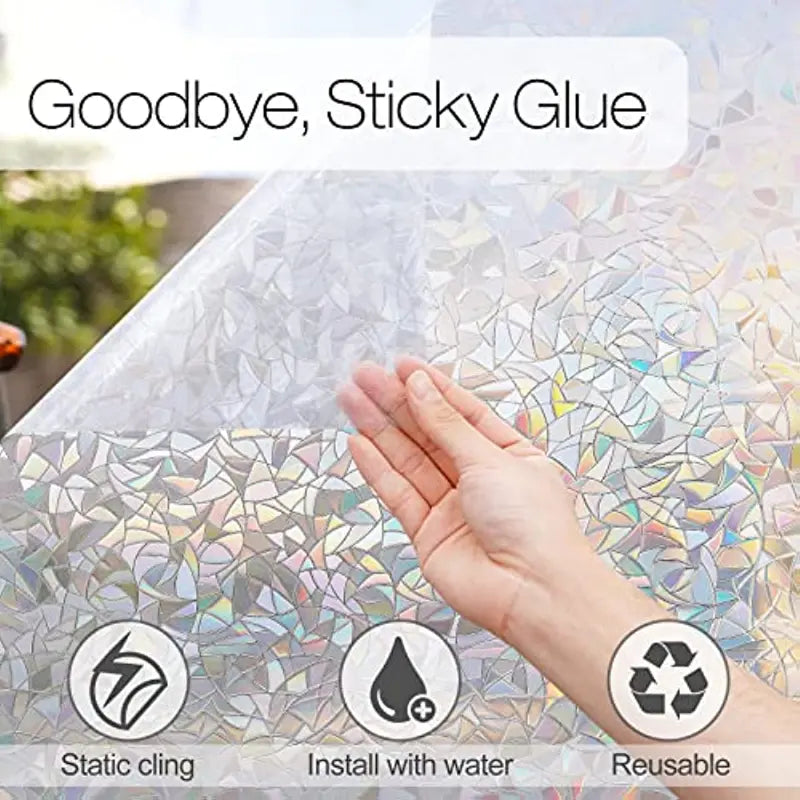 Rainbow 3D Decorative Window Privacy Film (1pc)